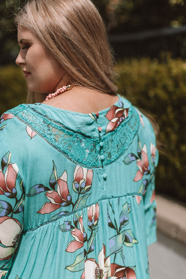 Brunching In Bali Shift Dress In Jade Curves Image - 4