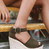The Magnolia Espadrille Wedge In Olive Image - 1