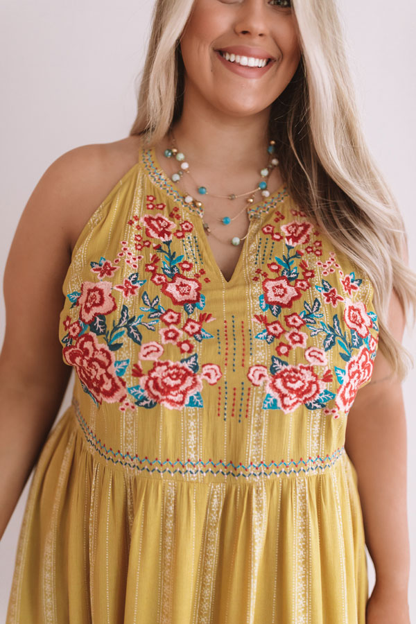 Desert Nights Embroidered Dress Curves Image - 3