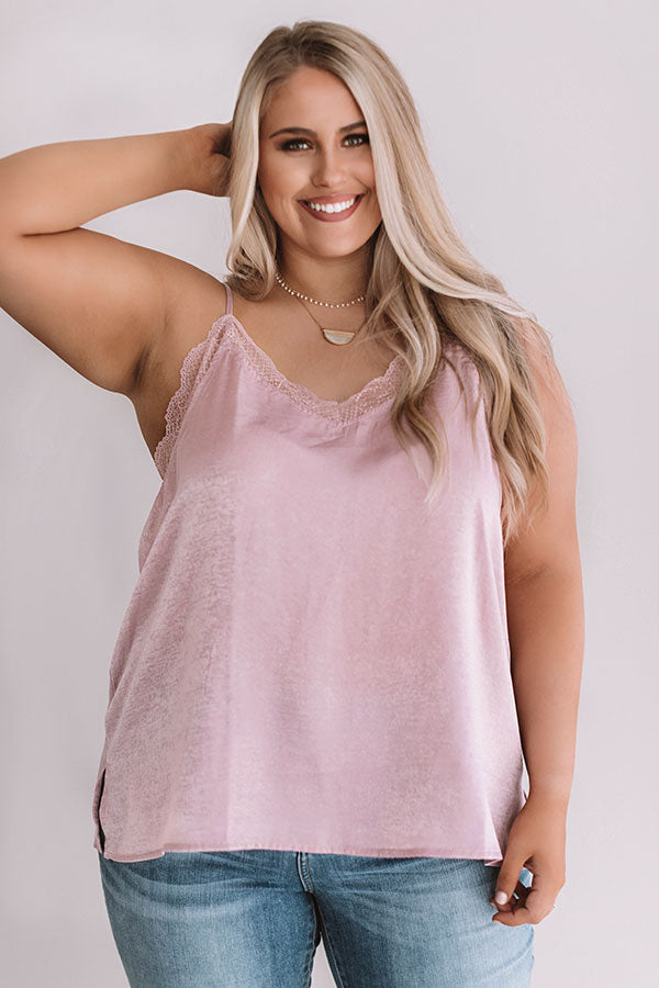 Graceful Lace Tank In Blush  Curves Image - 3