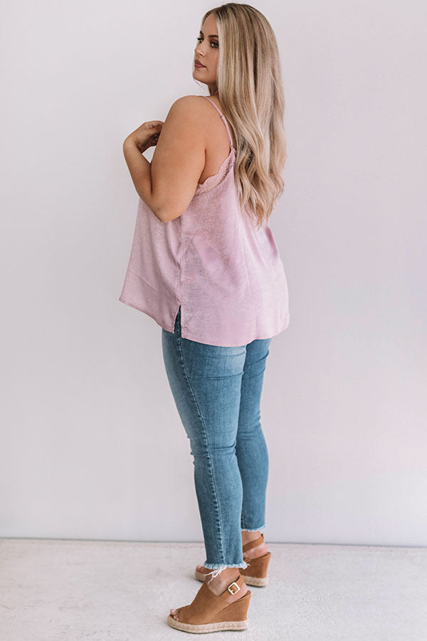Graceful Lace Tank In Blush  Curves Image - 5
