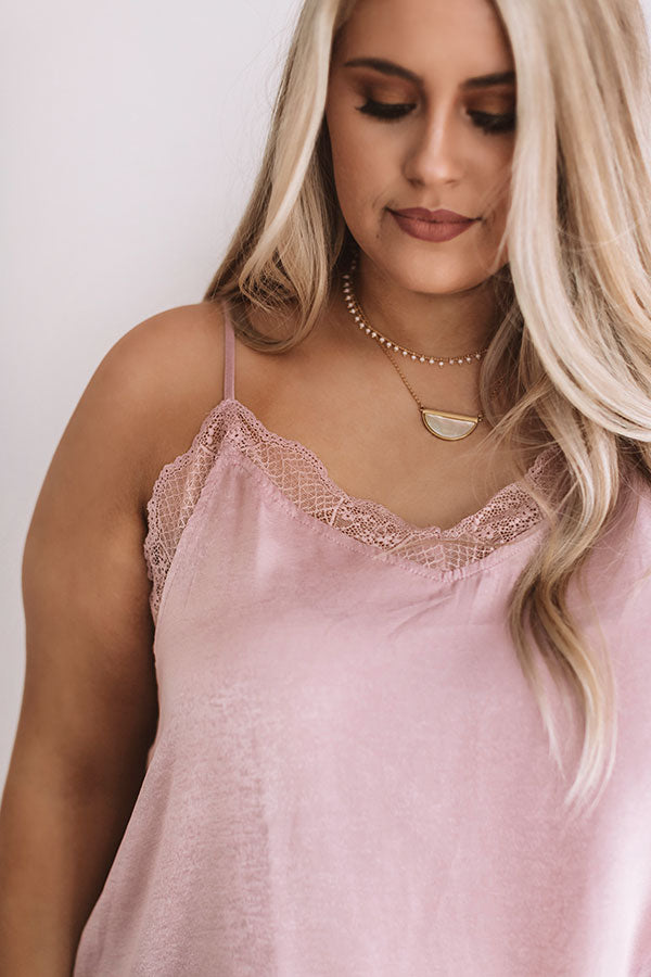 Graceful Lace Tank In Blush  Curves Image - 4