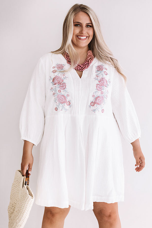 Beachside In Bali Embroidered Dress Curves Image - 2