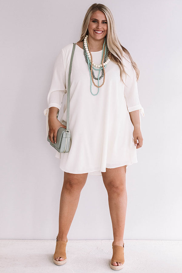 Central Park Perfection Shift Dress in Cream Curves Image - 1
