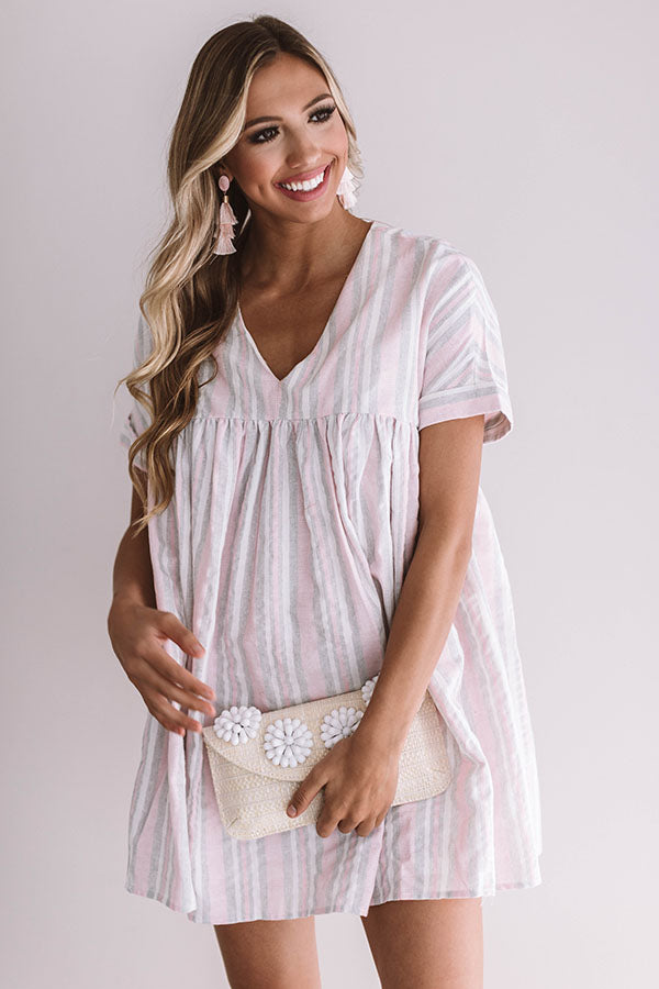 Bermuda Bombshell Babydoll Dress In Pink Image - 2