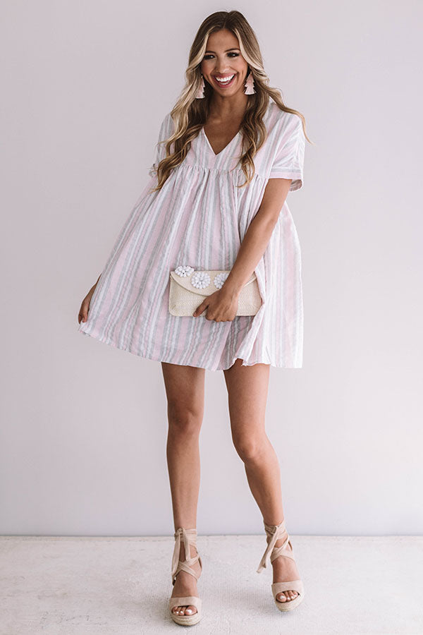 Bermuda Bombshell Babydoll Dress In Pink Image - 1