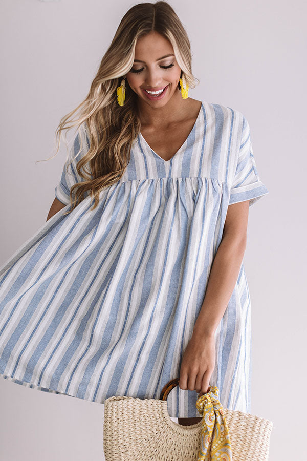 Bermuda Bombshell Babydoll Dress In Blue Image - 2