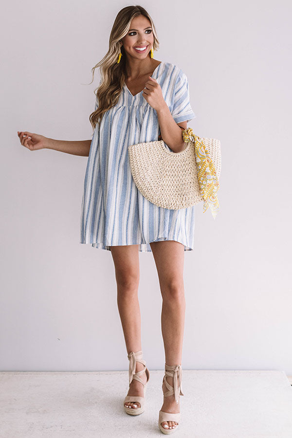 Bermuda Bombshell Babydoll Dress In Blue Image - 1