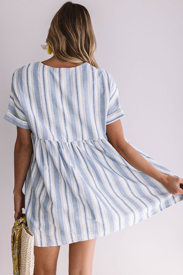 Bermuda Bombshell Babydoll Dress In Blue Image - 3