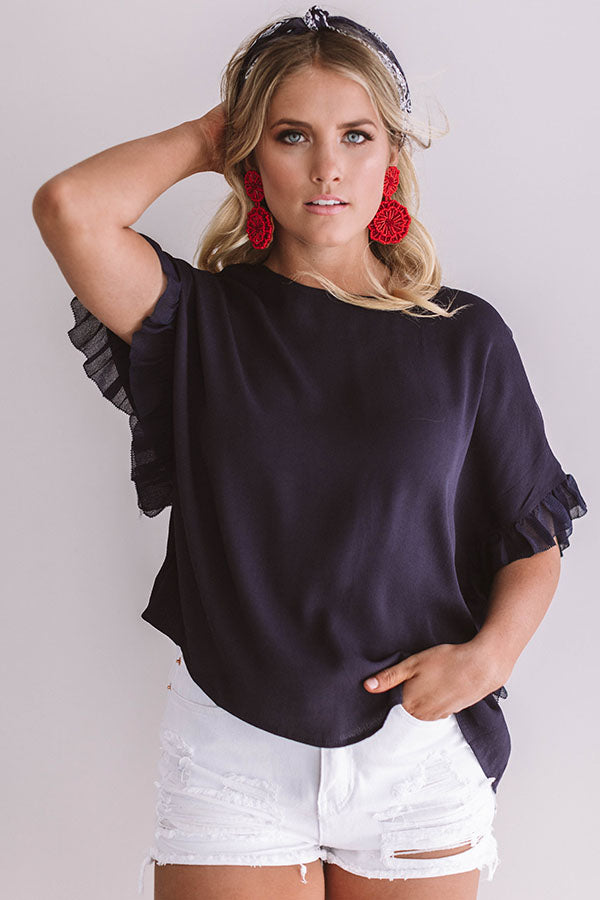 You're Still The One Shift Top In Navy Image - 2