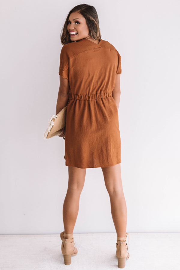 Setting The Trend Button Up Dress Image - 3