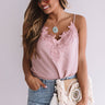 Cali Vibes Crochet Tank In Blush Image - 1