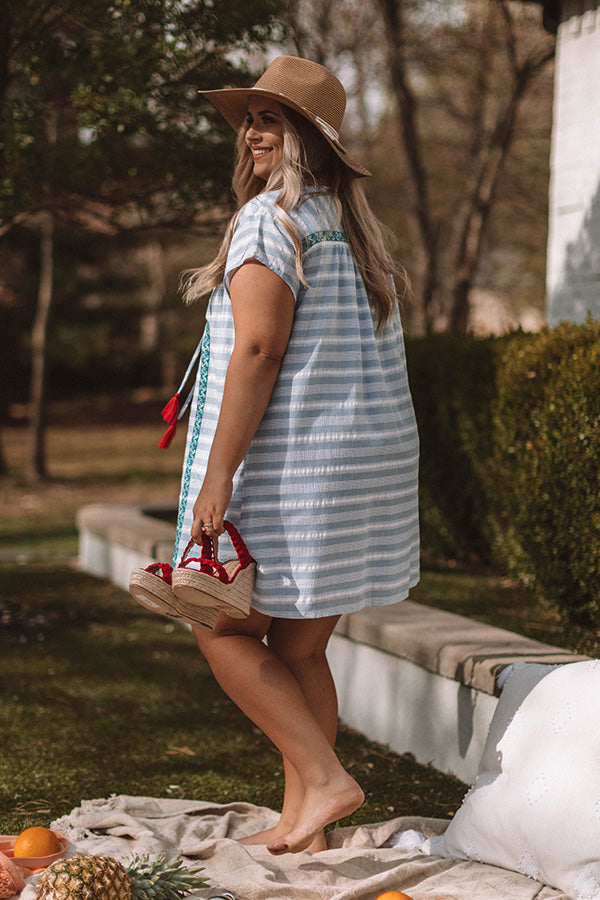 San Francisco Sun Embroidered Dress Curves Image - 5