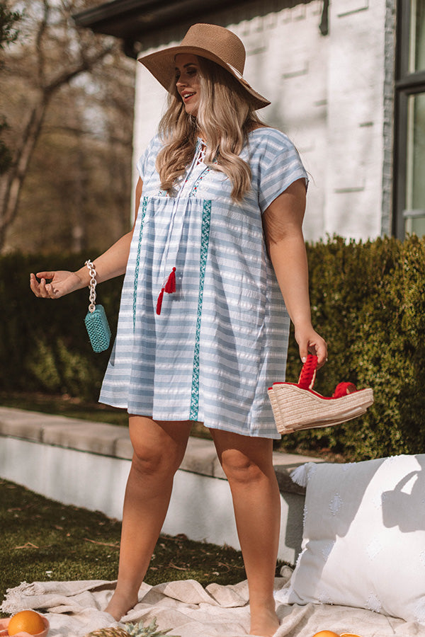 San Francisco Sun Embroidered Dress Curves Image - 3