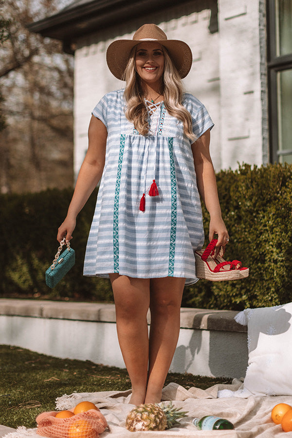 San Francisco Sun Embroidered Dress Curves Image - 1