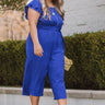Bright On Point Jumpsuit In Royal Blue Curves Image - 1