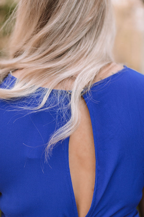 Bright On Point Jumpsuit In Royal Blue Curves Image - 5