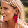 Luxe Luau Earrings In Sangria Image - 1