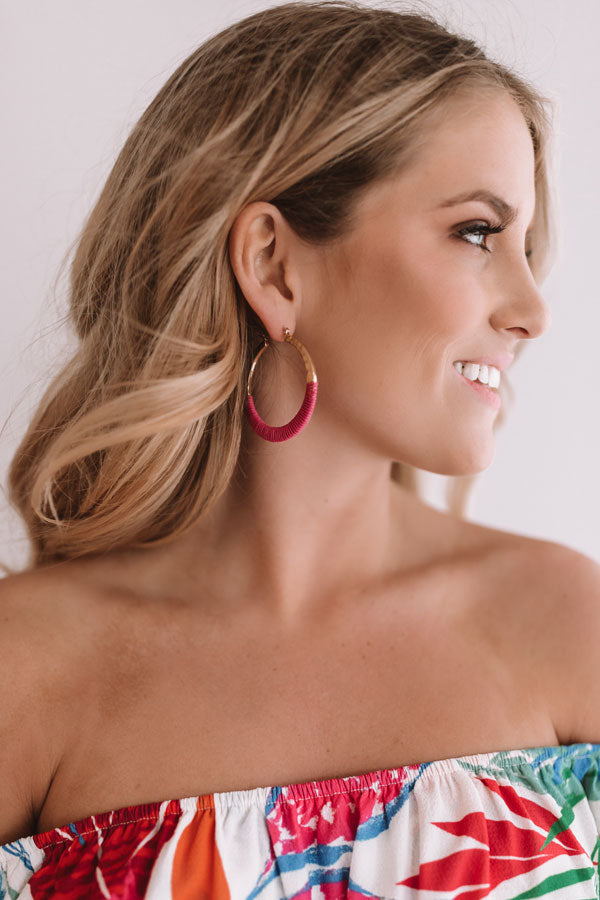 Margarita Meet-Up Earrings In Fuchsia Image - 1