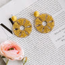 Lost In Paradise Earrings In Mustard Image - 1