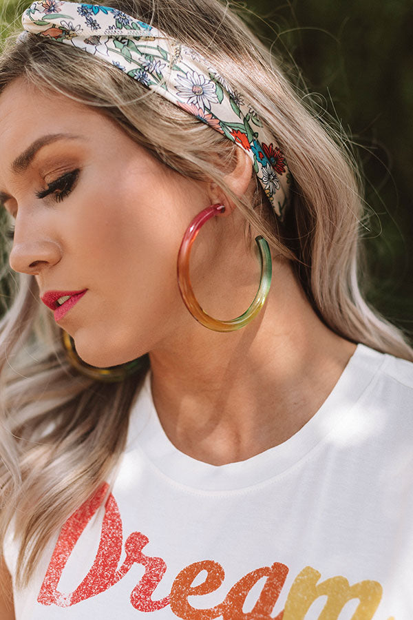 Under The Rainbow Hoop Earrings Image - 2