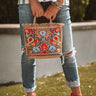 Coast To Coast Cute Embroidered Tote In Neon Orange Image - 1