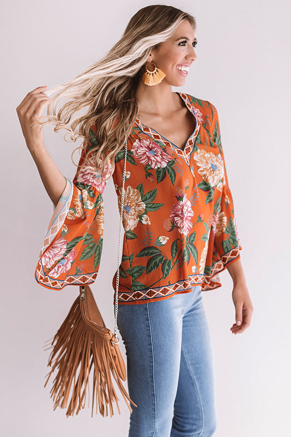 Tropical Oasis Shift Top Image - 4