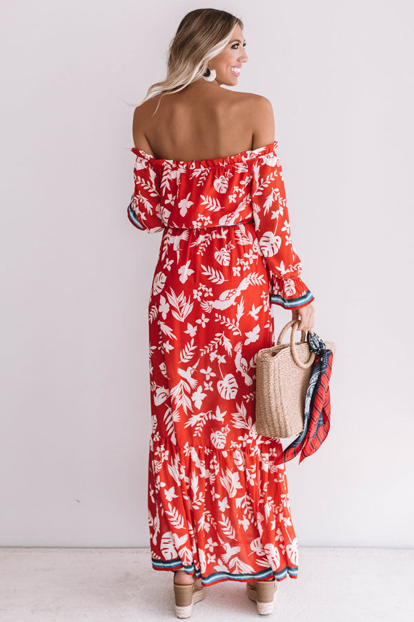 Carefree In Cabo Off Shoulder Maxi Image - 4