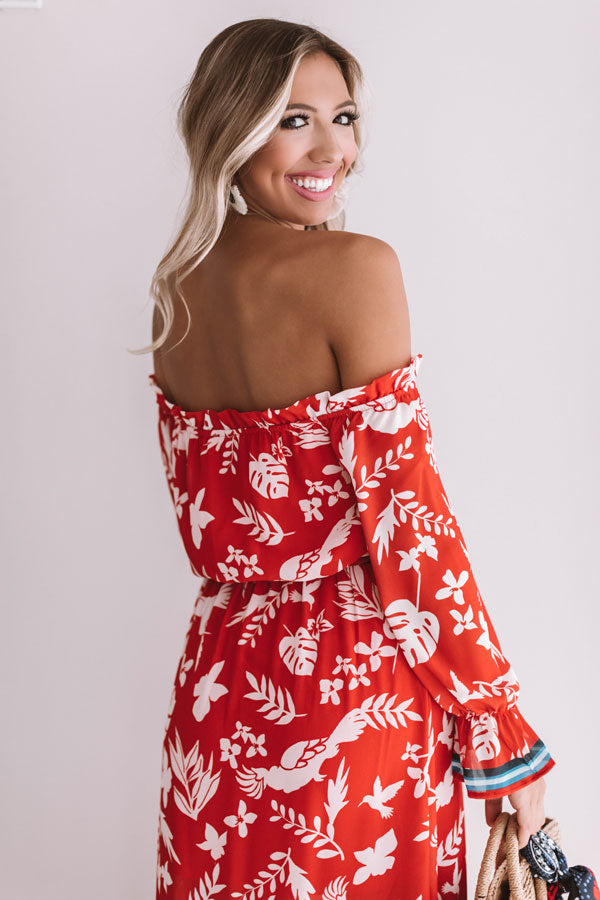 Carefree In Cabo Off Shoulder Maxi Image - 5