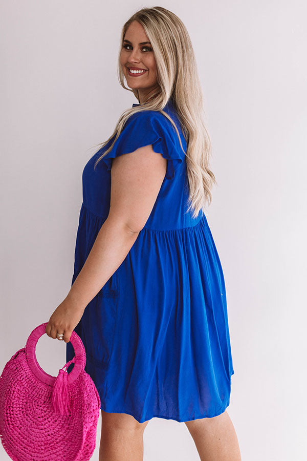 Grecian Gorgeous Embroidered Babydoll Dress In Curves Image - 5