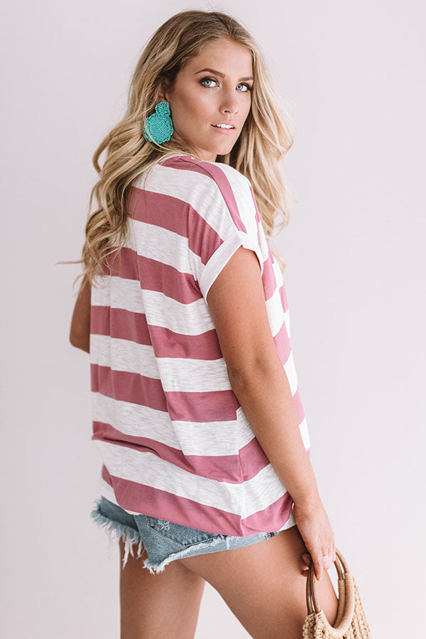 Draw The Line Shift Top In Blush Image - 5