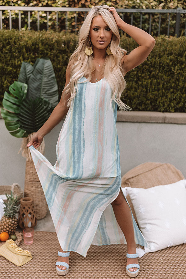 Sunrise Views Watercolor Maxi In Limpet Shell