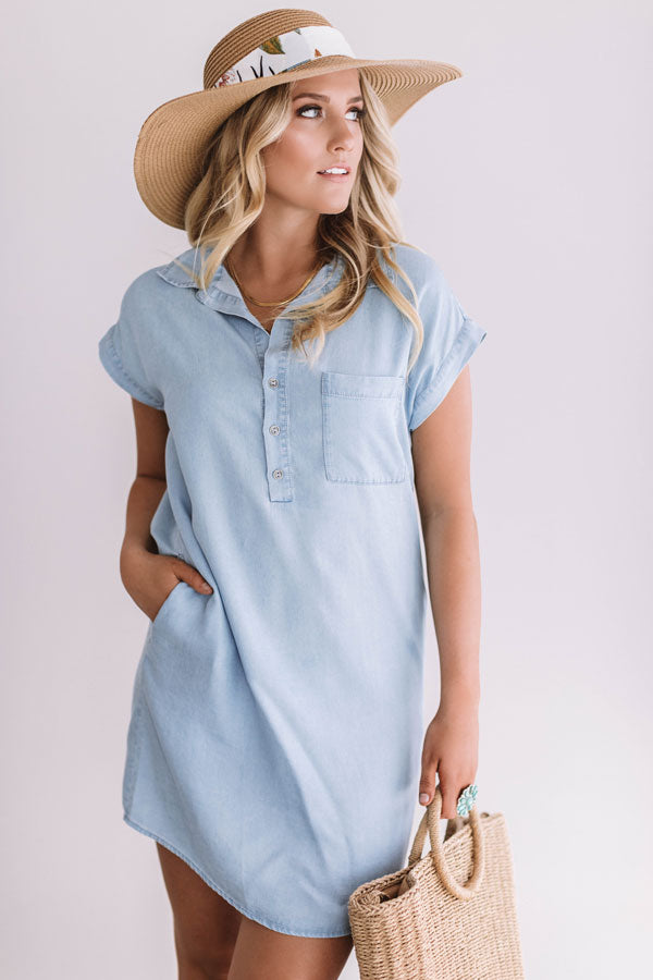 Road Trip To Cali Chambray Dress Image - 2