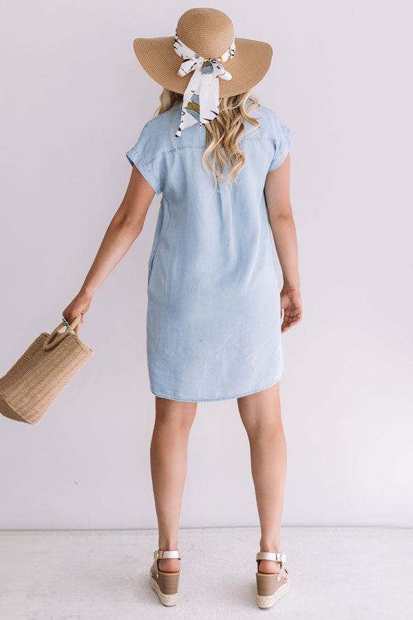 Road Trip To Cali Chambray Dress Image - 5