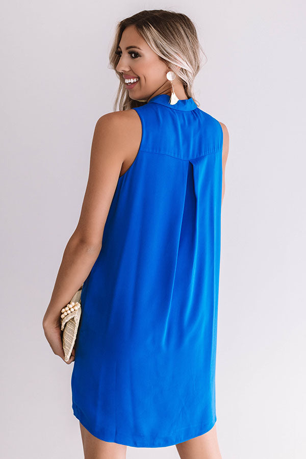 Romance In Rome Shift Dress In Royal Blue Image - 5