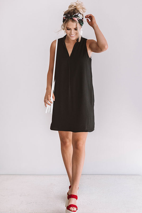 Romance In Rome Shift Dress In Black Image - 1