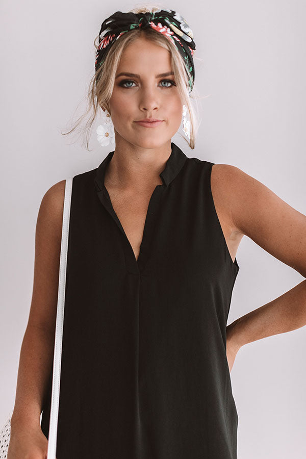 Romance In Rome Shift Dress In Black Image - 2