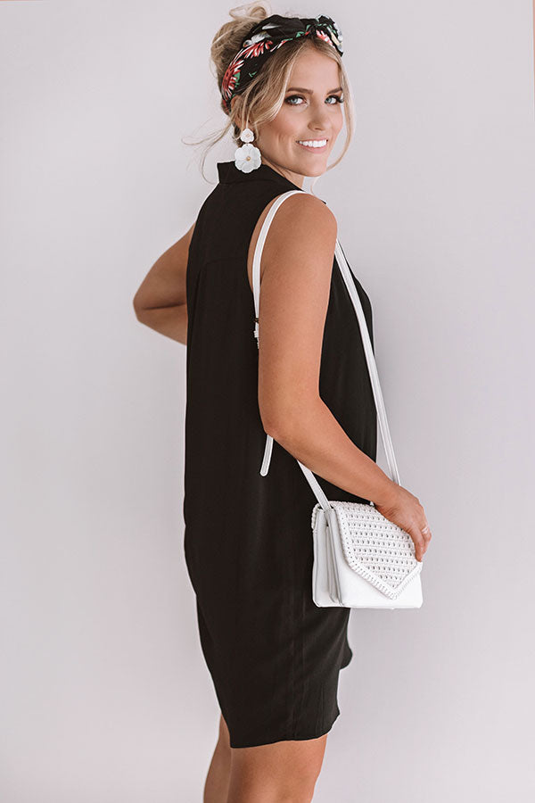 Romance In Rome Shift Dress In Black Image - 3