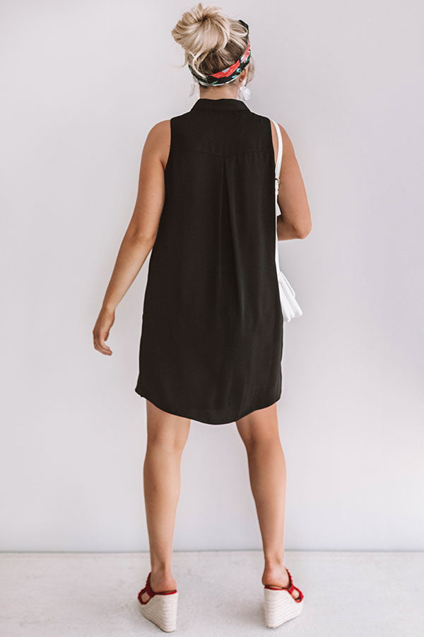 Romance In Rome Shift Dress In Black Image - 5
