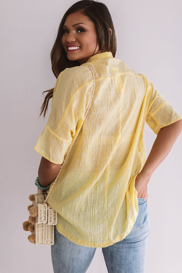 Backstage In Brooklyn Shift Top In Yellow Image - 1