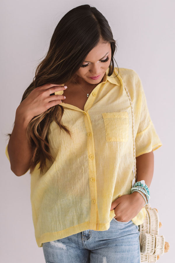 Backstage In Brooklyn Shift Top In Yellow Image - 1