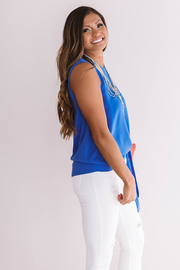 Road Trip To NYC Shift Top In Royal Blue Image - 2