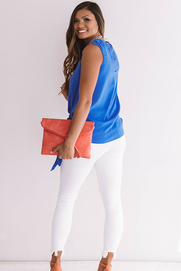 Road Trip To NYC Shift Top In Royal Blue Image - 4