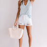 Summertime Fine Henley Tank In Sky Blue Image - 1