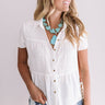 Play The Part Button Up Top In White Image - 1