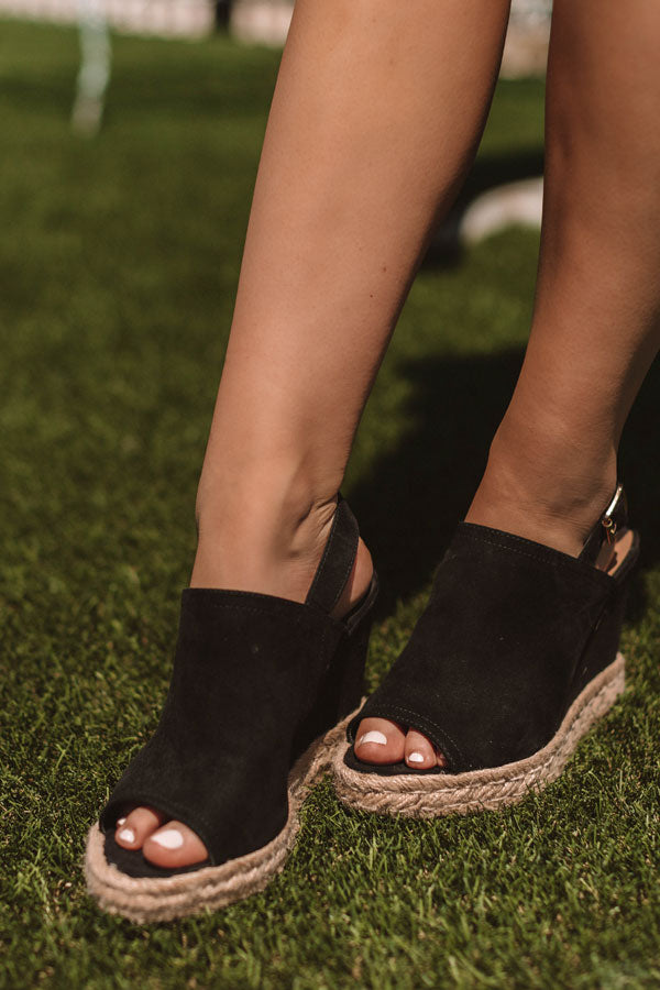 The Mason Wedge In Black • Impressions Online Boutique
