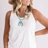 Sunset Skies Ruffle Tank In White Image - 1
