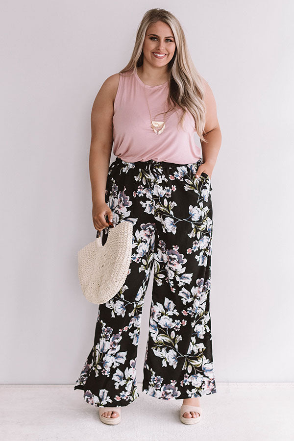 Passport To Paris Floral Pants Curves Image - 1