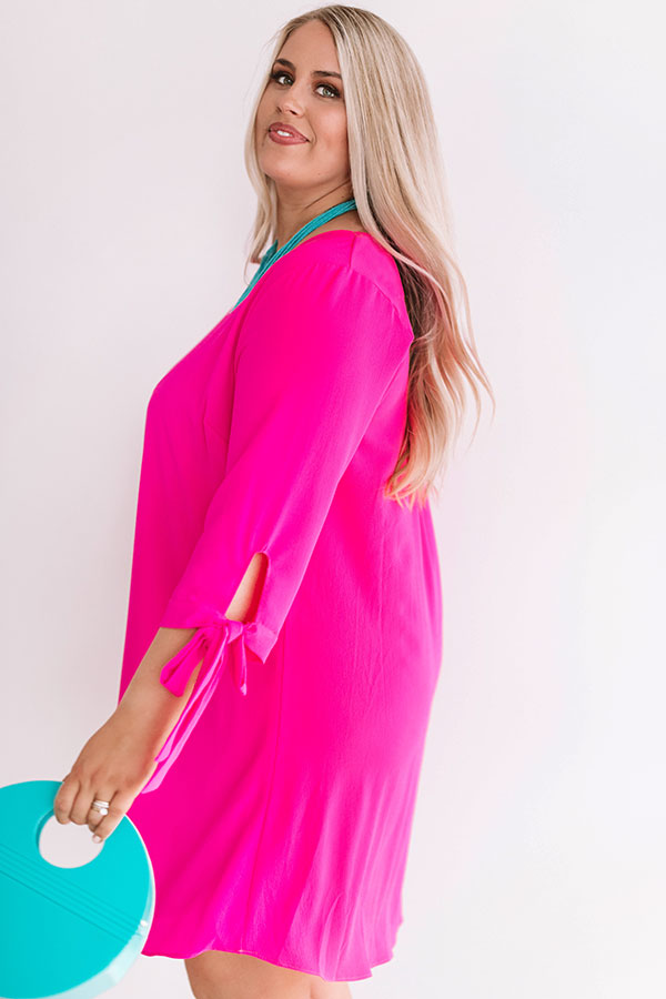 Central Park Perfection Shift Dress In Hot Pink Curves Image - 3
