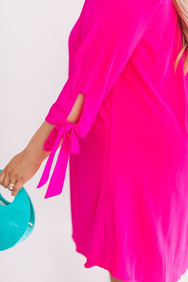 Central Park Perfection Shift Dress In Hot Pink Curves Image - 4